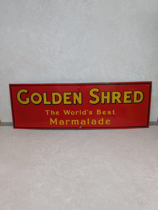 Large Original Golden Shred Enamel Sign
