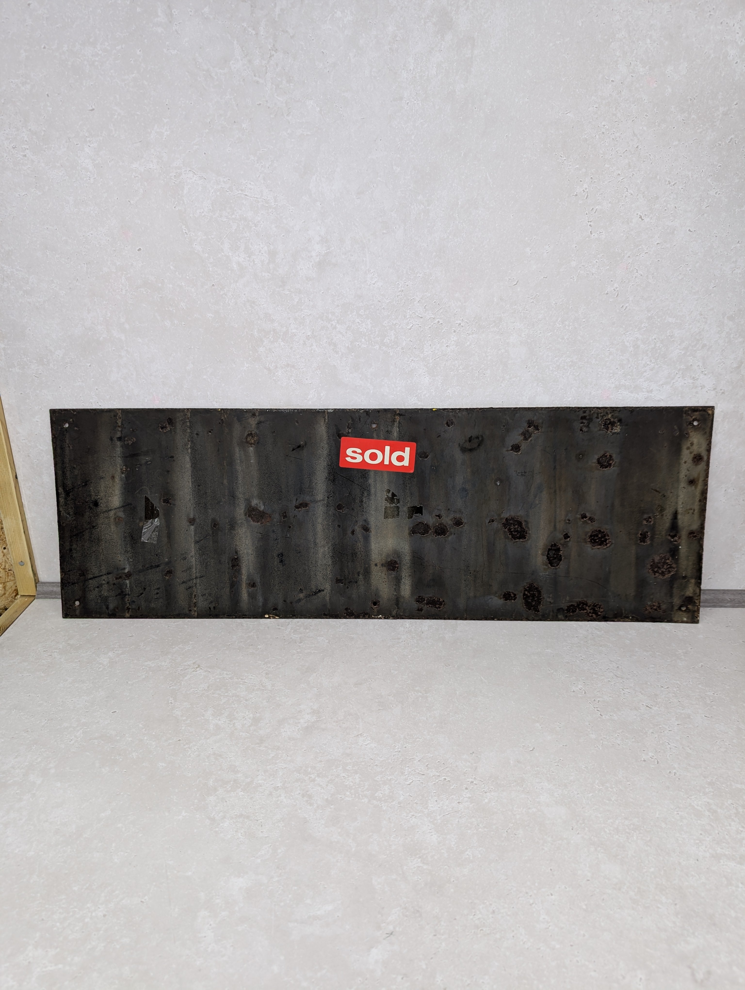 Large Original Silver Shred Enamel Sign – GollyBadges.com