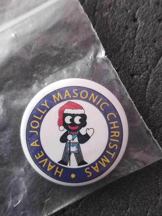 Masons Xmas Button Badge