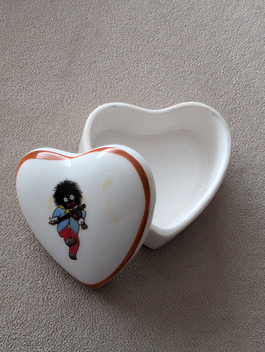 Miniature China Trinket Box Violinist