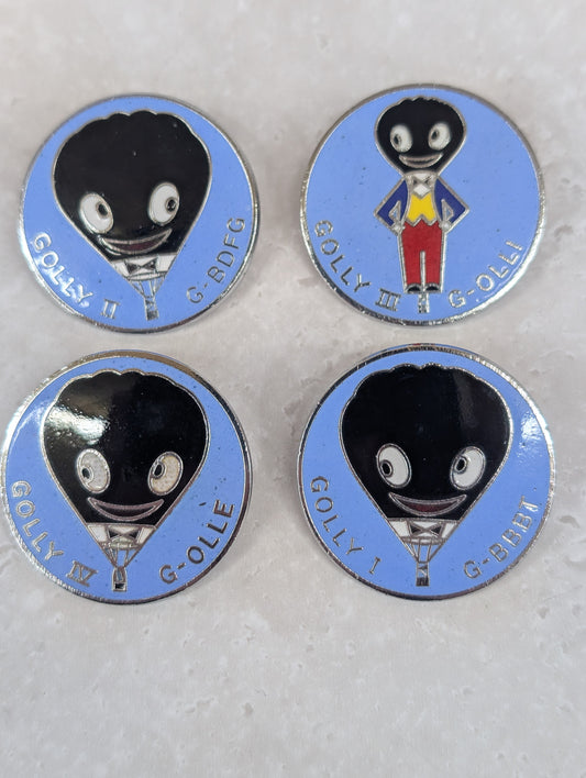 Non Robertsons Set of 4 Blue Balloon Badges