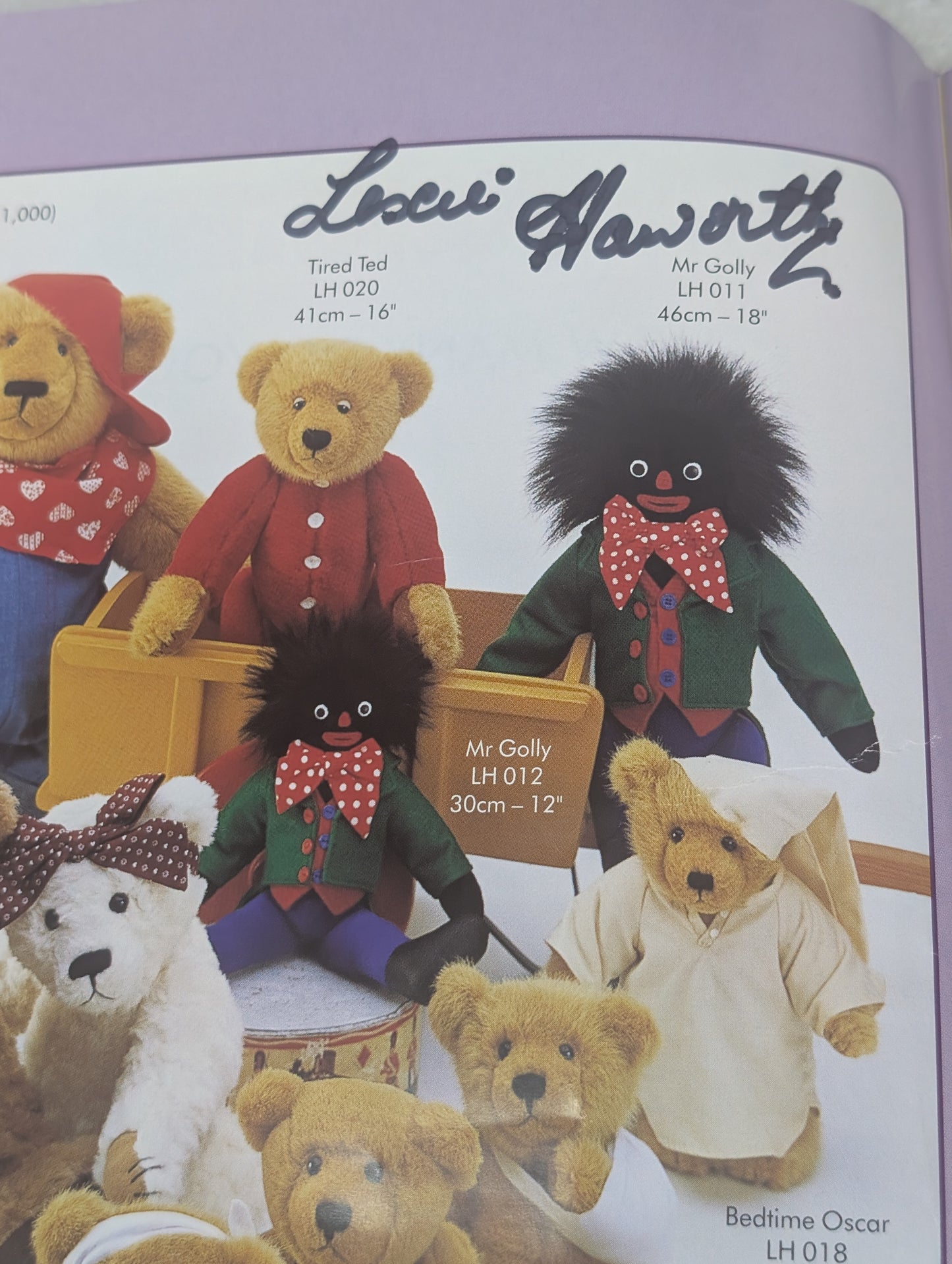 ONE OFF Complete Trio of Haworth Gollys SIGNED BY LEXI HAWORTH with Signed Brochure