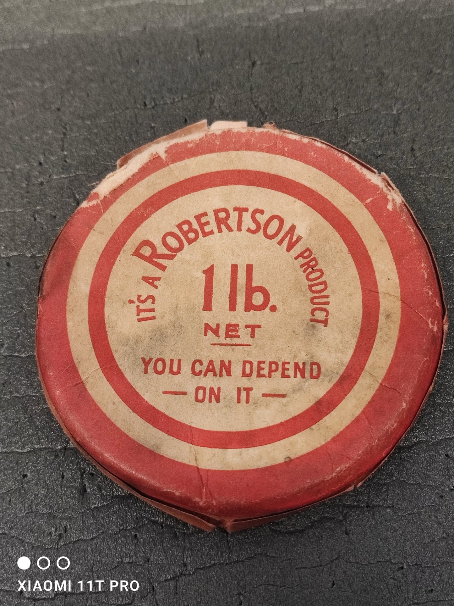 Red 1lb Paper Jar Lid Golliberry Advert