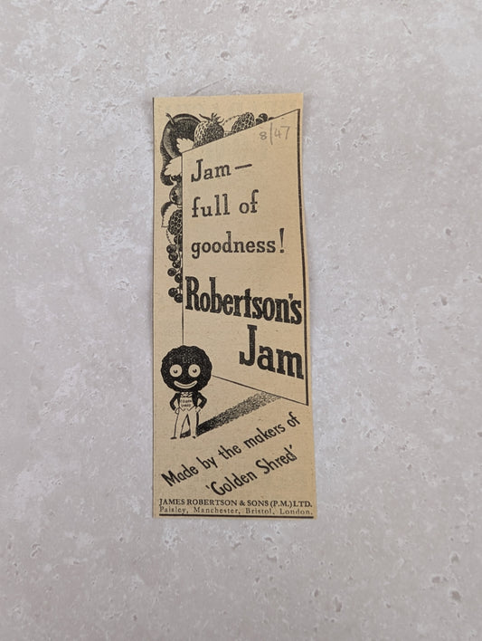 Robertsons B/W Robertsons Newspaper Advert 1947