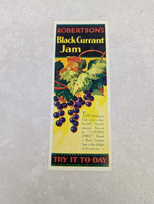 Robertsons Blackcurrant Jam Advert Leaflet