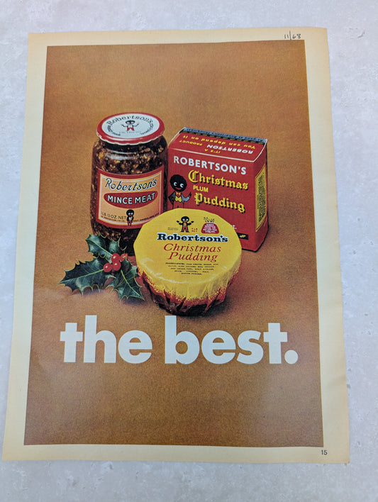 Robertsons Colour Christmas Pudding Newspaper Advert 1968