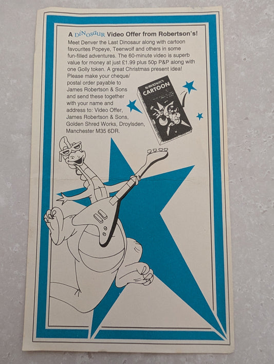 Robertsons Dinosaur Video Leaflet