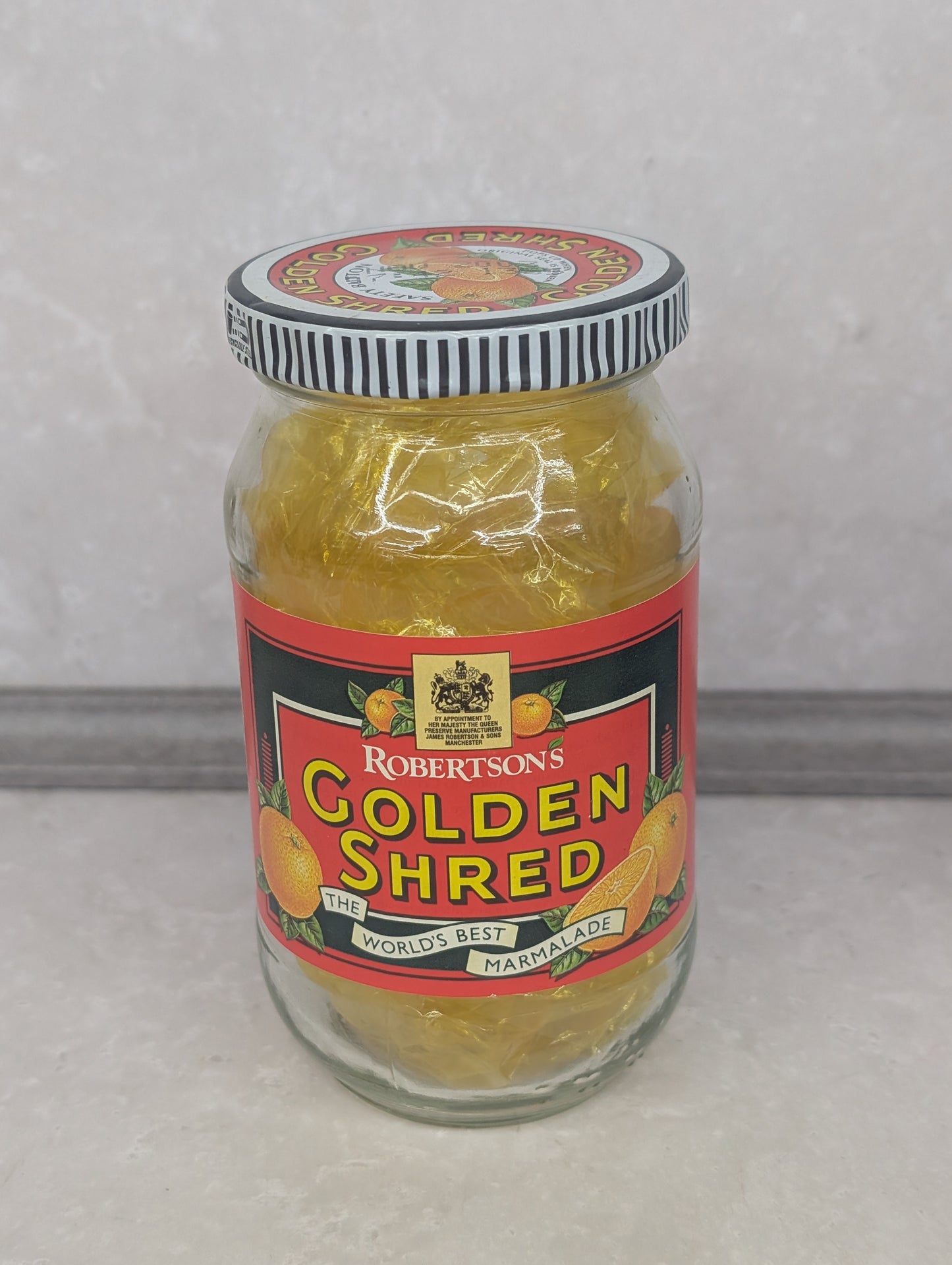 Robertsons Golden Shred Jar with Lid and Golly Token