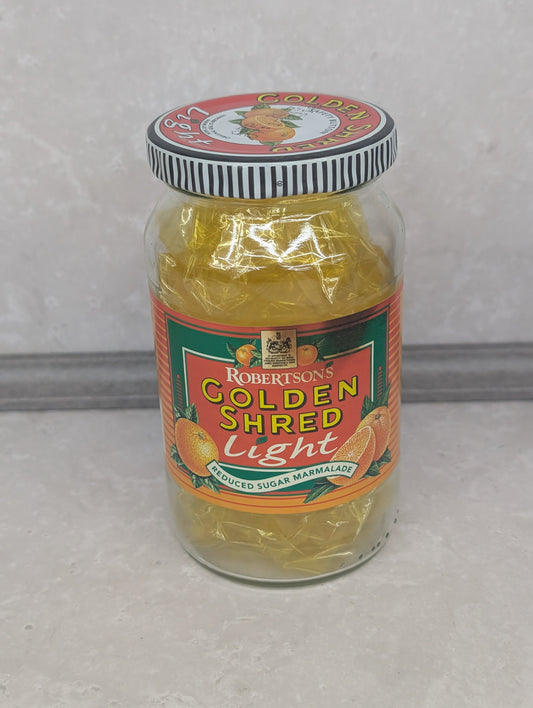 Robertsons Golden Shred Light Jar with Lid and Golly Token