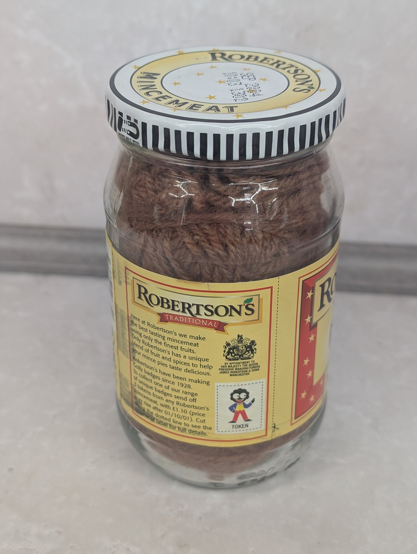 Robertsons Mincemeat Jar with Lid and Golly Token