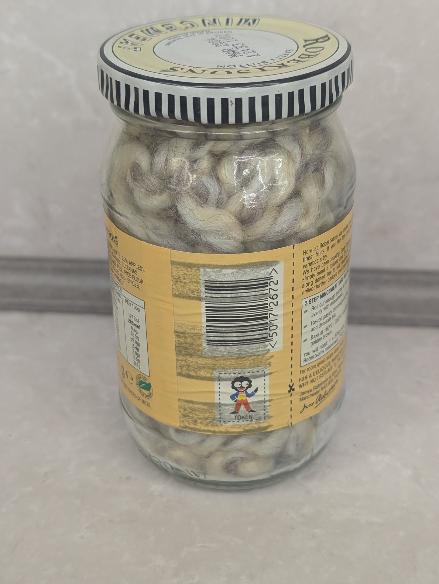 Robertsons Mincemeat Jar with Lid and Golly Token