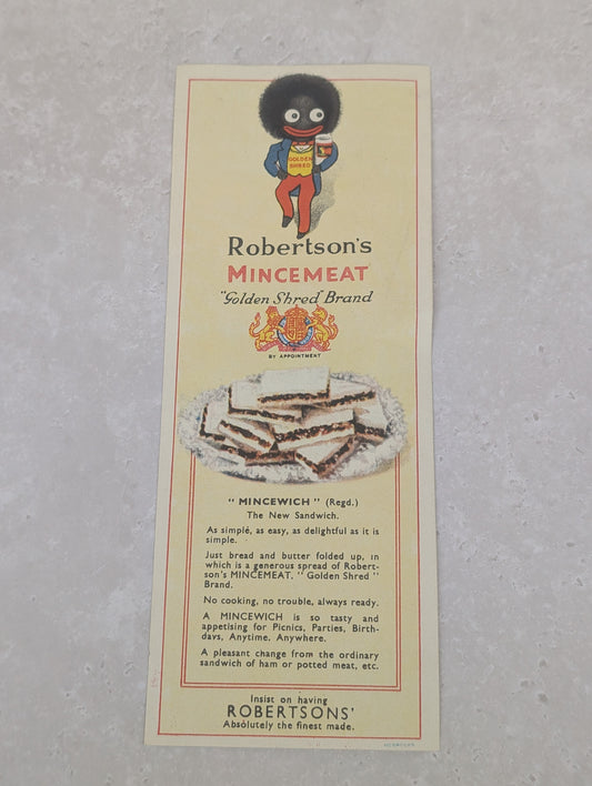 Robertsons Mincewich Recipe Card