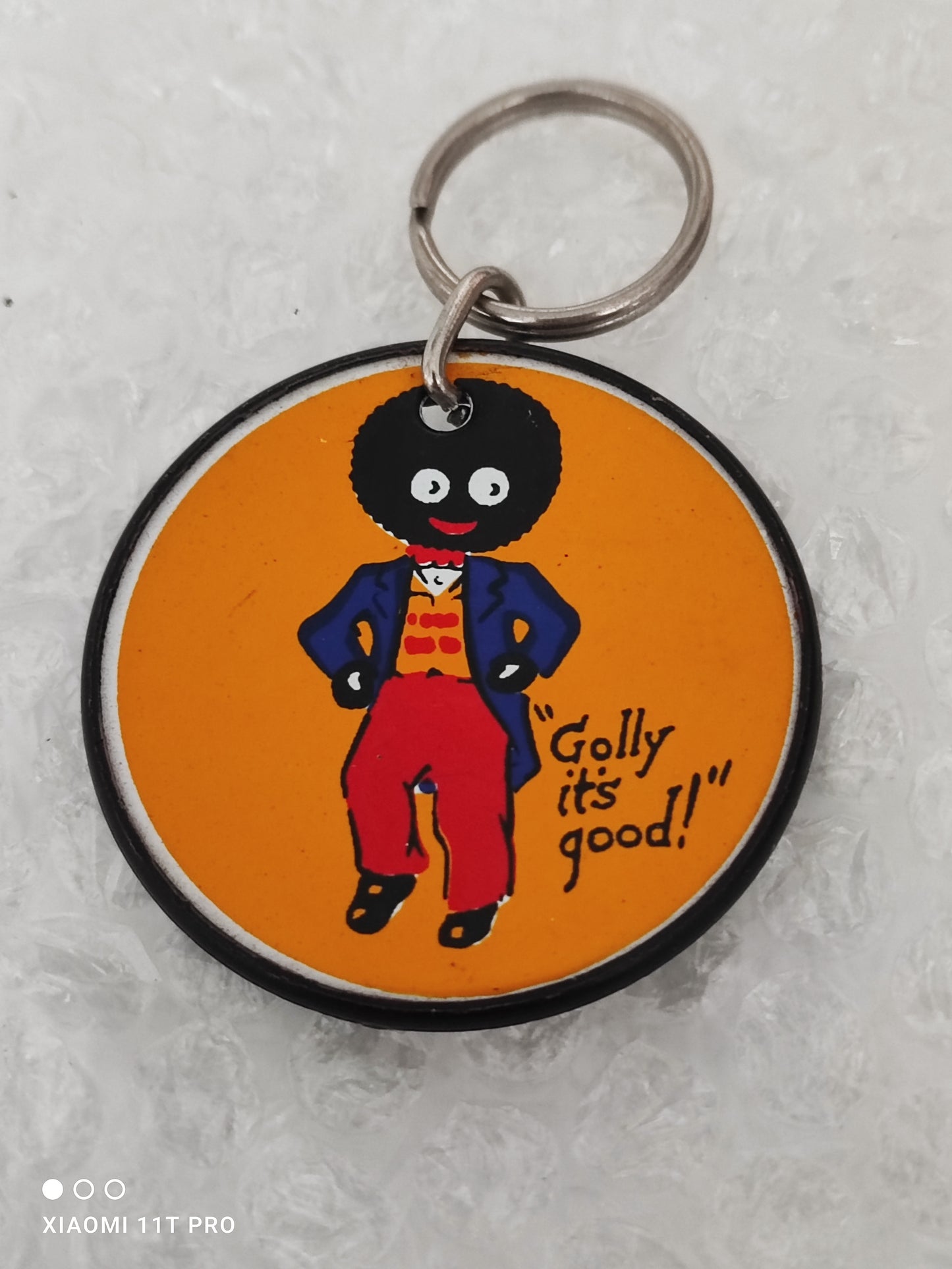 Robertsons Orange Round Enamel Keyring by Garnier