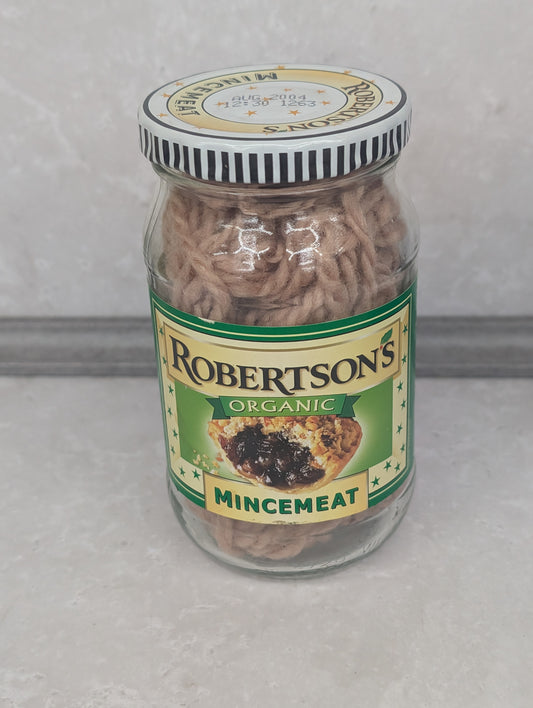 Robertsons Organic Mincemeat Jar with Lid and Golly Token