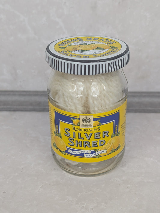Robertsons Silver Shred Jar with Lid and Golly Token