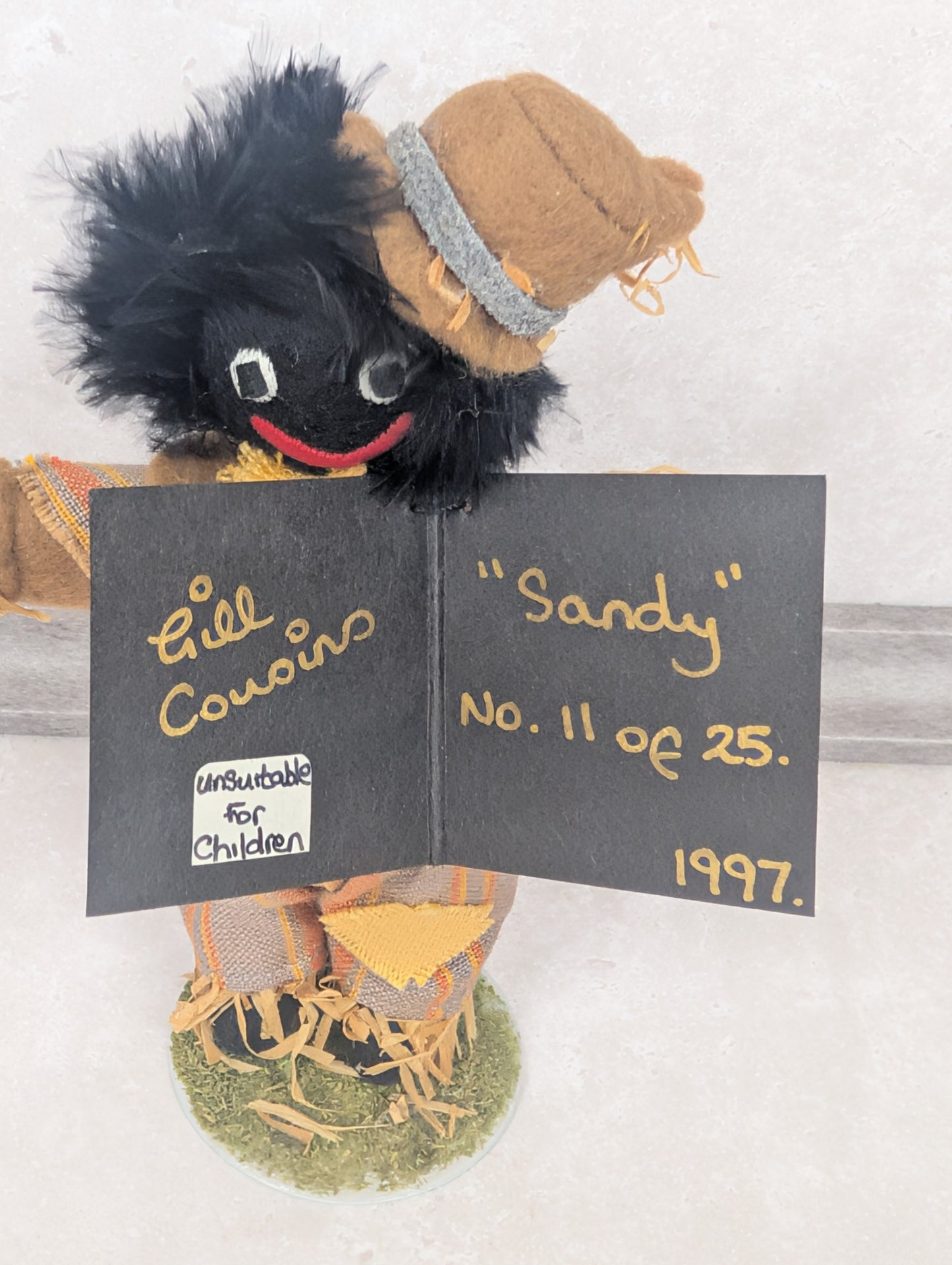 Sandy 11/25 Small Scarecrow Golly by Gill Cousins 1997