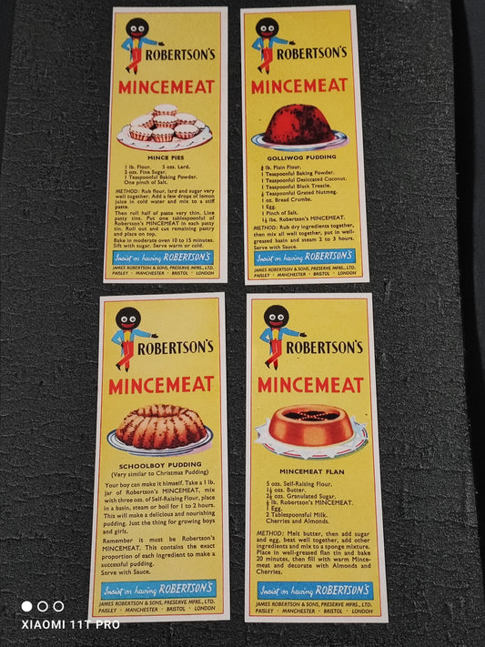 Set of 4 Mincemeat Recipe Leaflets