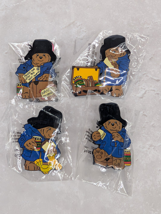 Set of 4 Robertsons Paddington Bear Badges