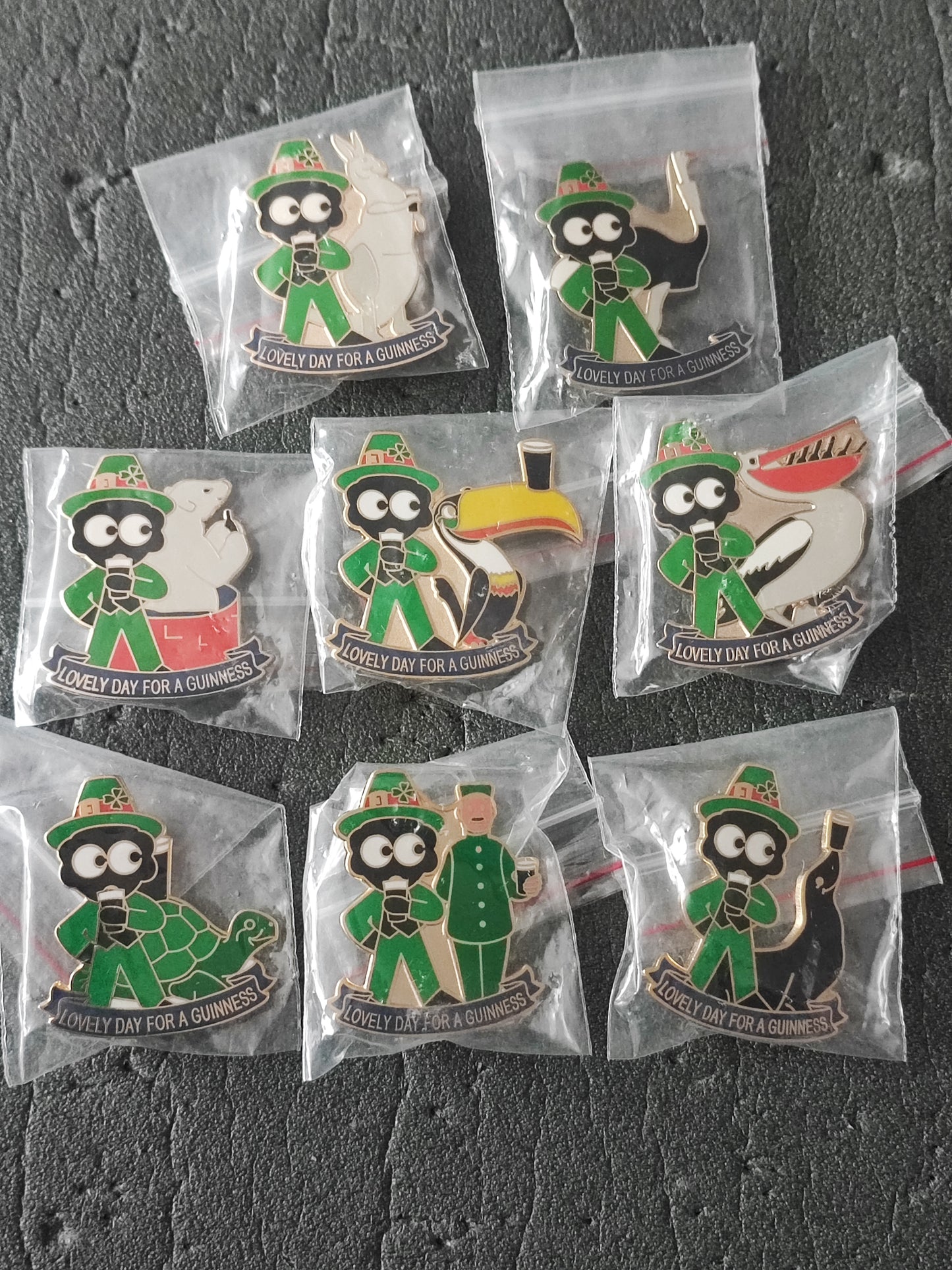 Set of 8 Guinness Badges