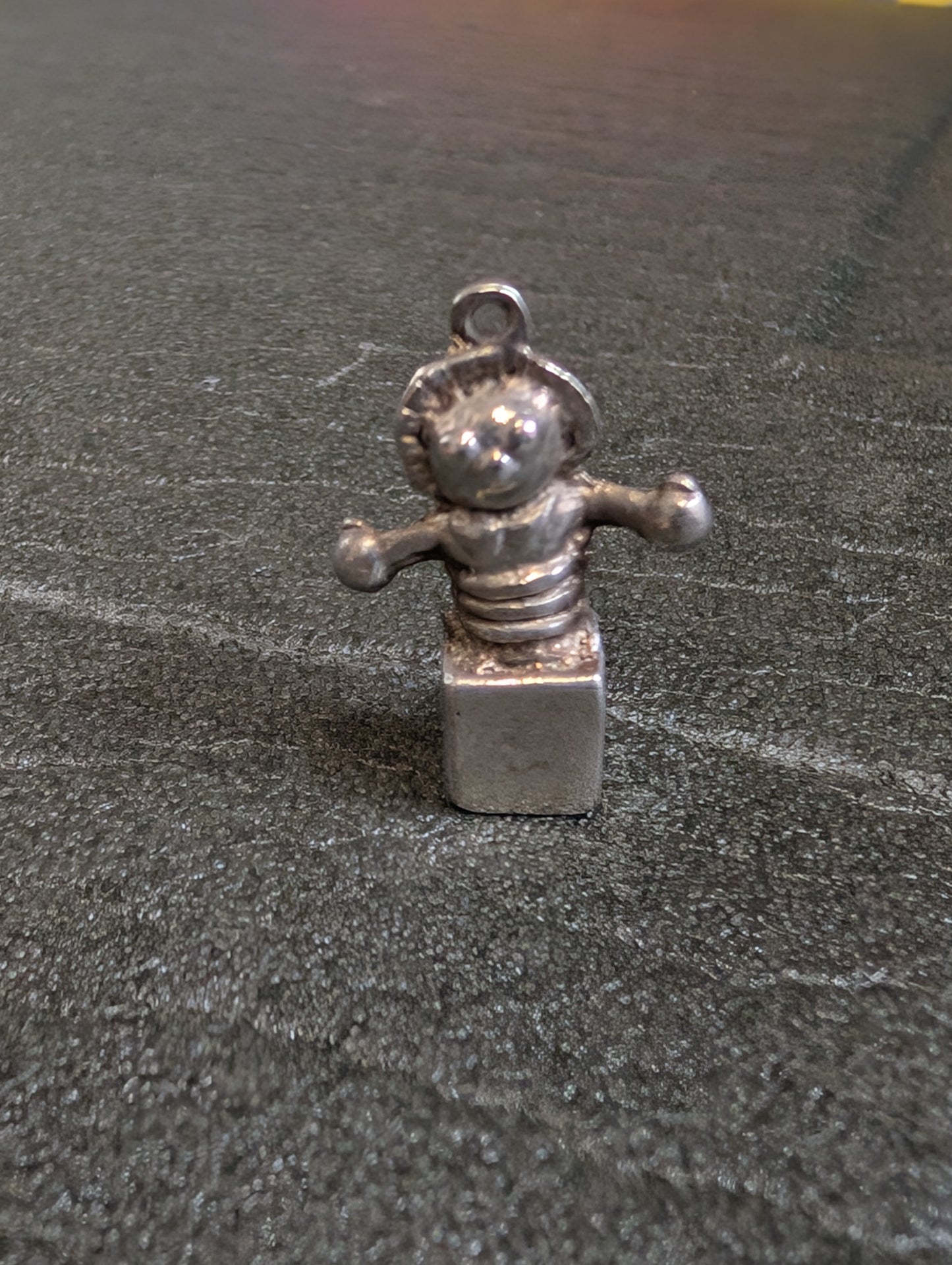 Silver Jack in The Box Golly Trinket/Pendant