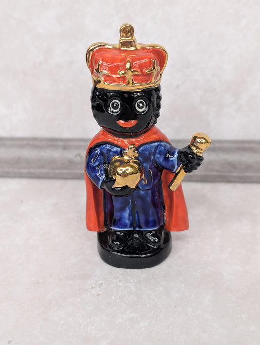 Small Black Base Blue Gown King by Carltonware