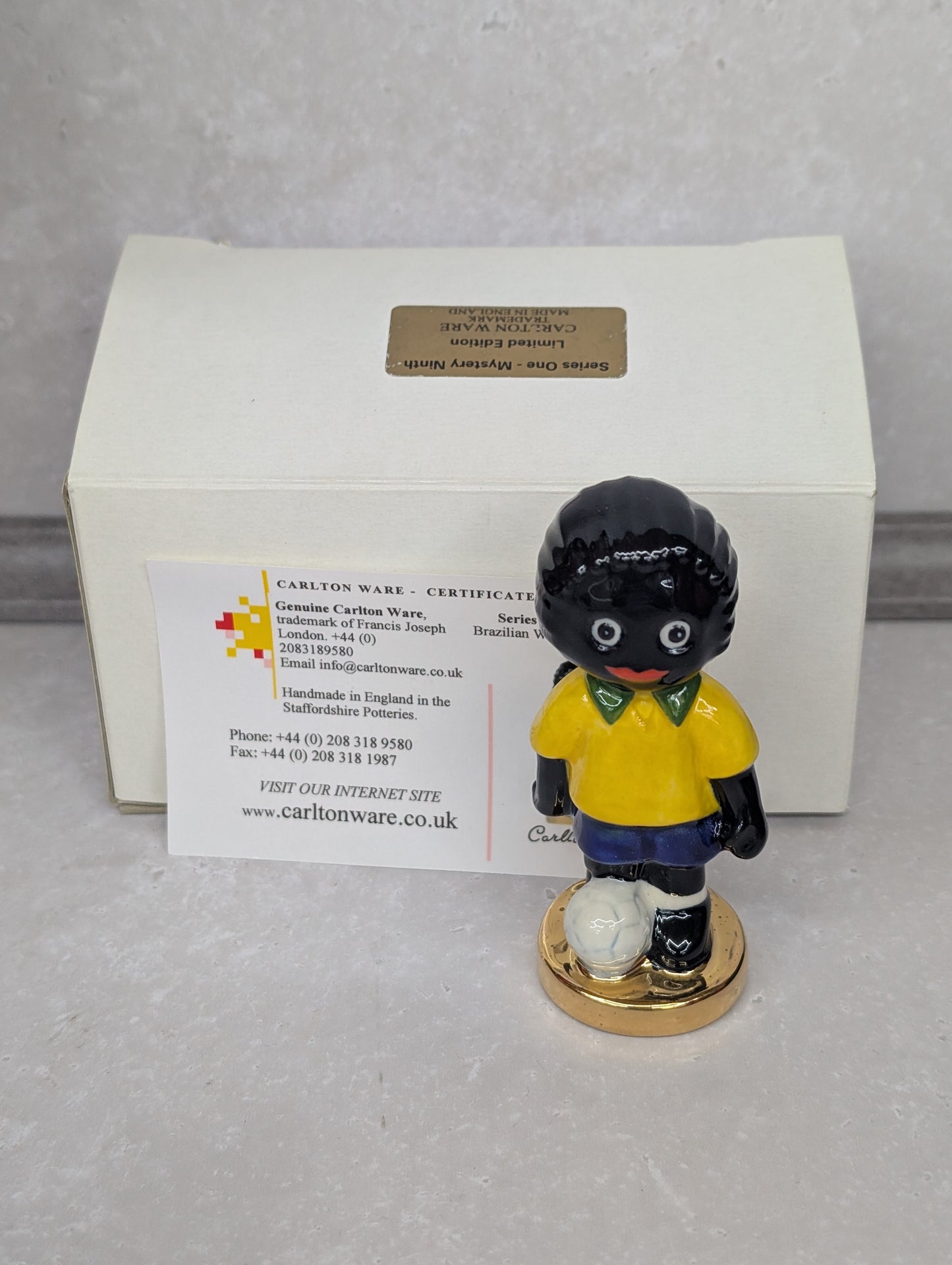 Small Gold Base Footballer by Carltonware