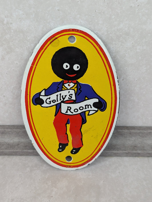 Small Gollys Room Enamel Sign by Dodo
