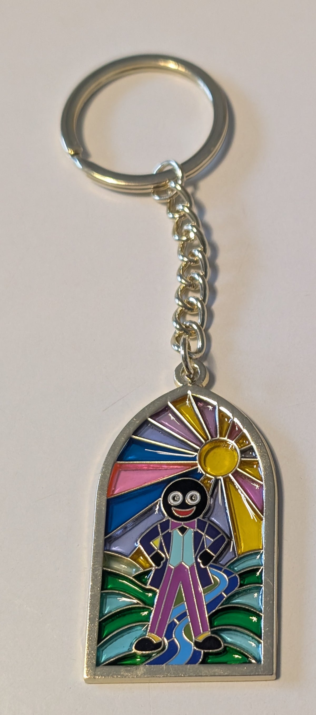 Stained Glass Keyring Blue/Purple by imgollymad