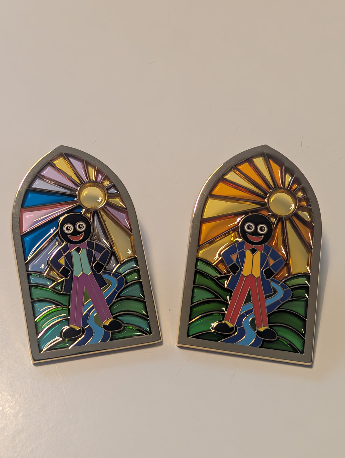 Stained Glass Pair of Badges by imgollymad