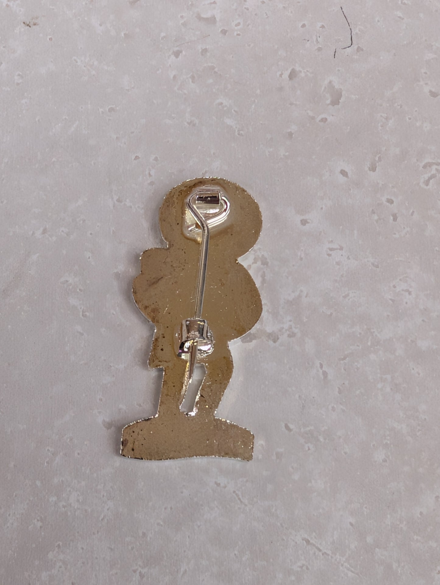 Standard Golly with Jar Unenamelled Silver Finish