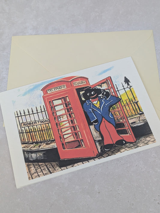Telephone Box Greetings Card by Karen Fry