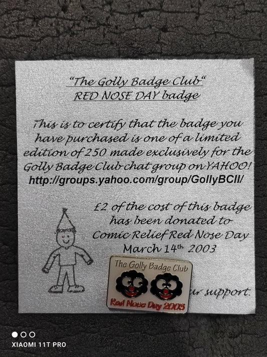 The Golly Badge Club Red Nose Day 2005