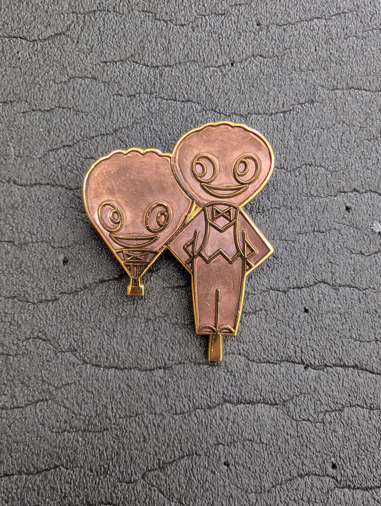 Unenamelled Double Balloon Badge