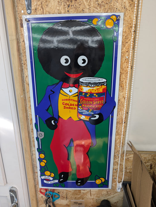 XXL Enamel Golly Sign