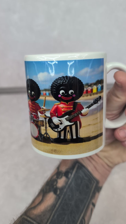 Golly Band on Beach Mug Brand New Boxed