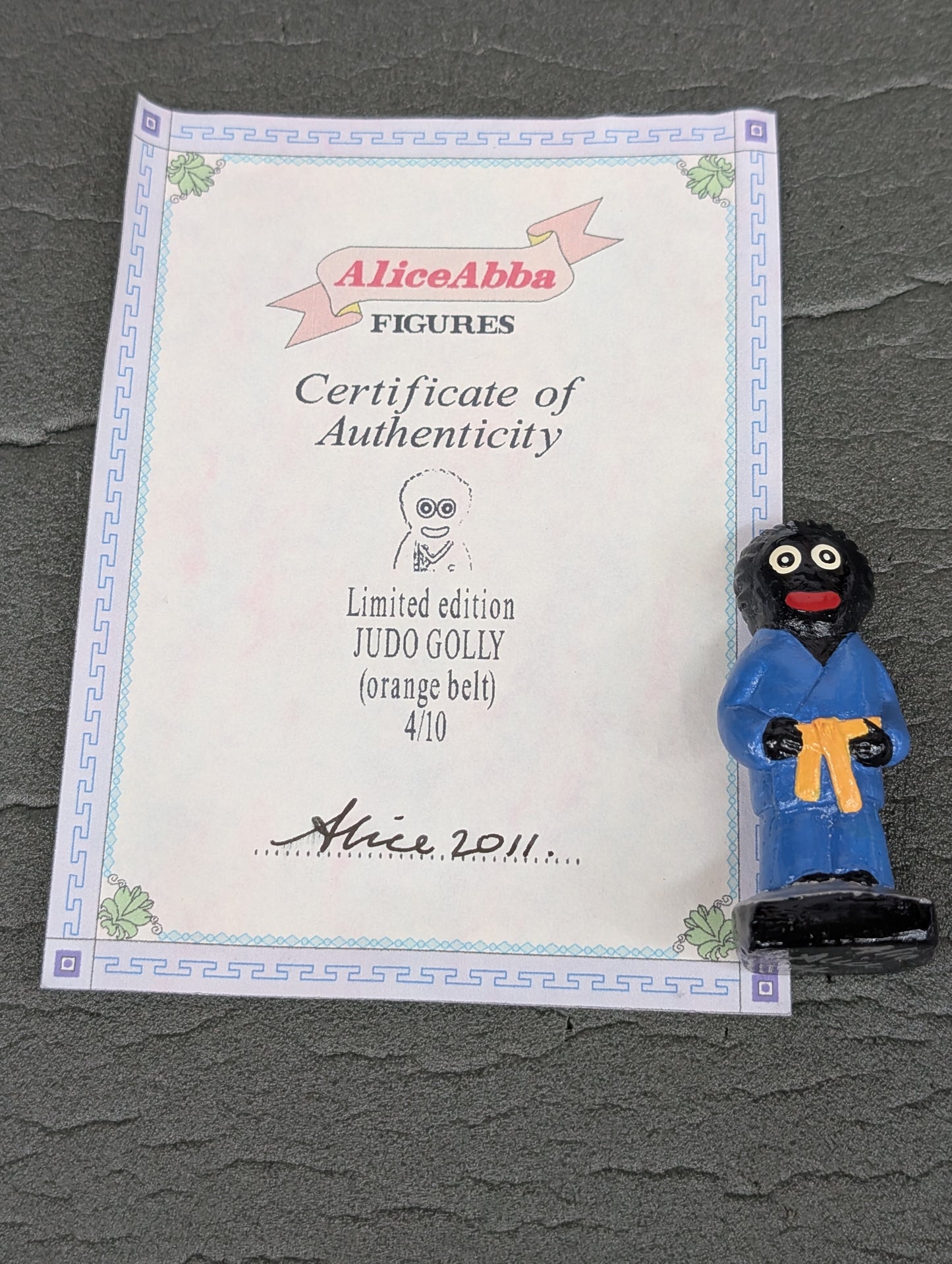 Alice Abba Judo Golly 4/10 Signed with Cert
