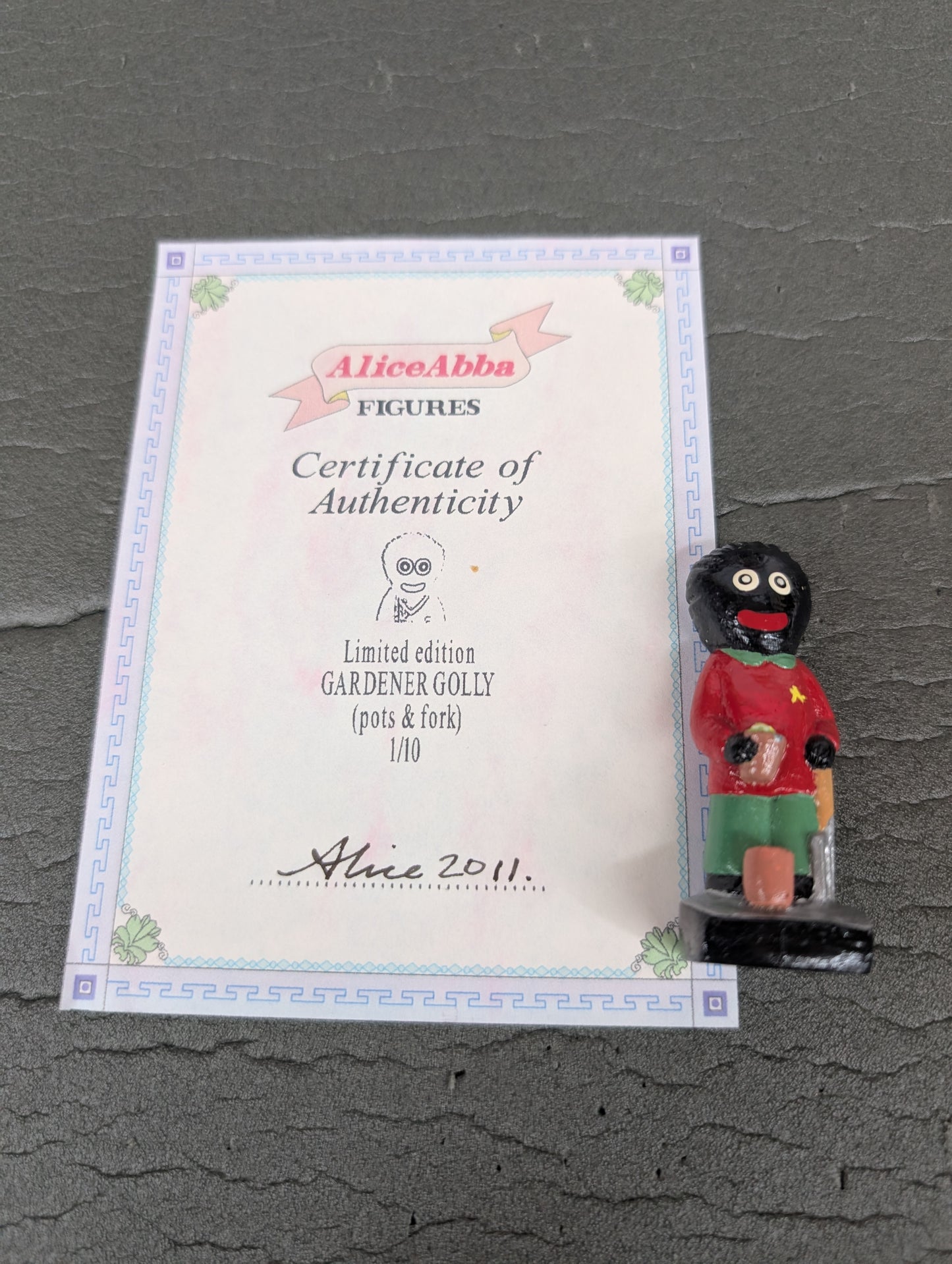 Alice Abba Gardener Golly 1/10 Signed with Cert