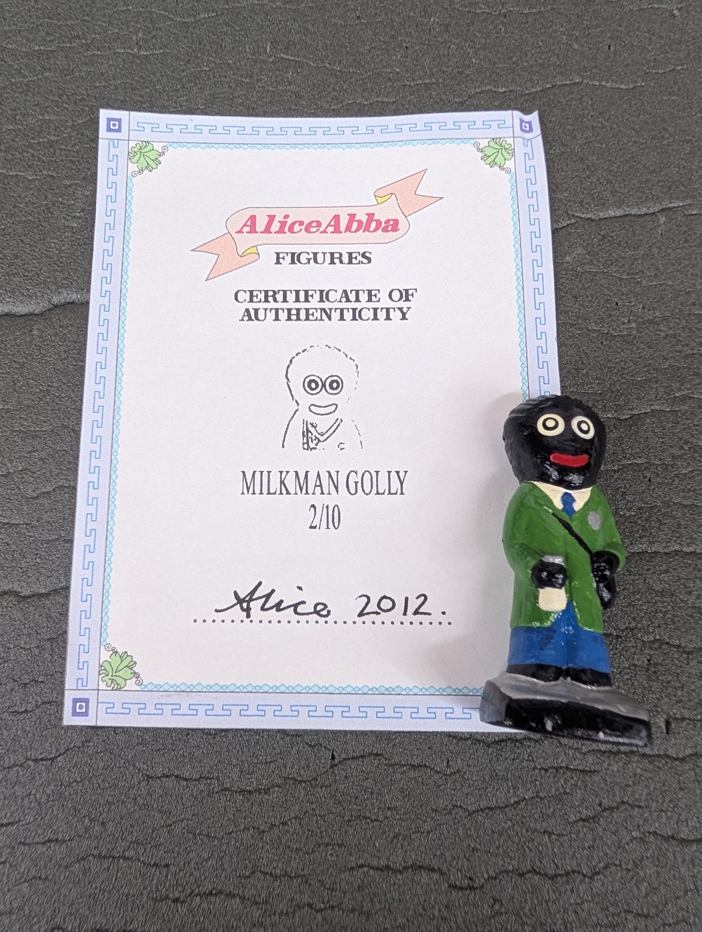 Alice Abba Milkman Golly 2/10 Signed with Cert