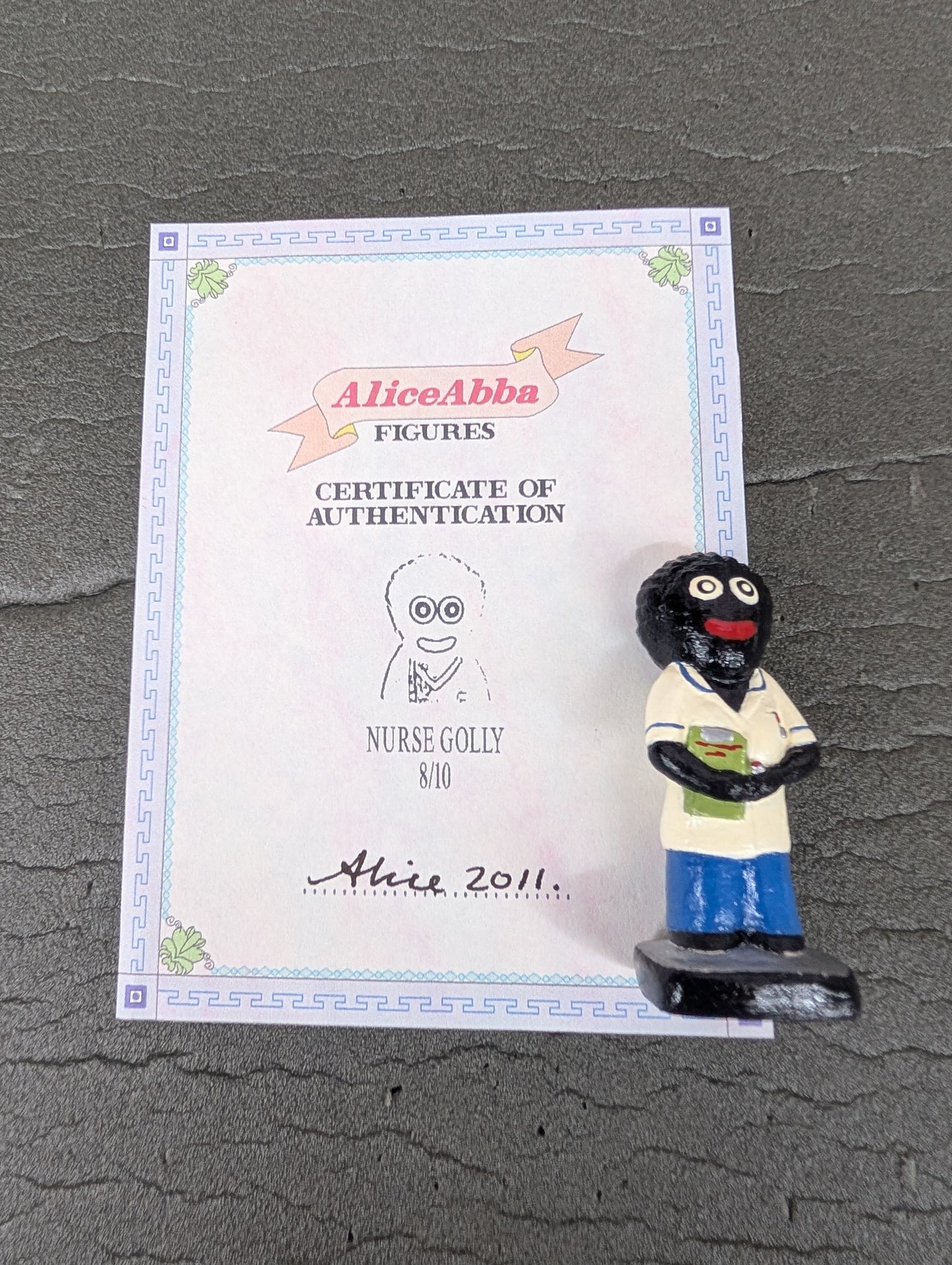 Alice Abba Nurse Golly 8/10 Signed with Cert