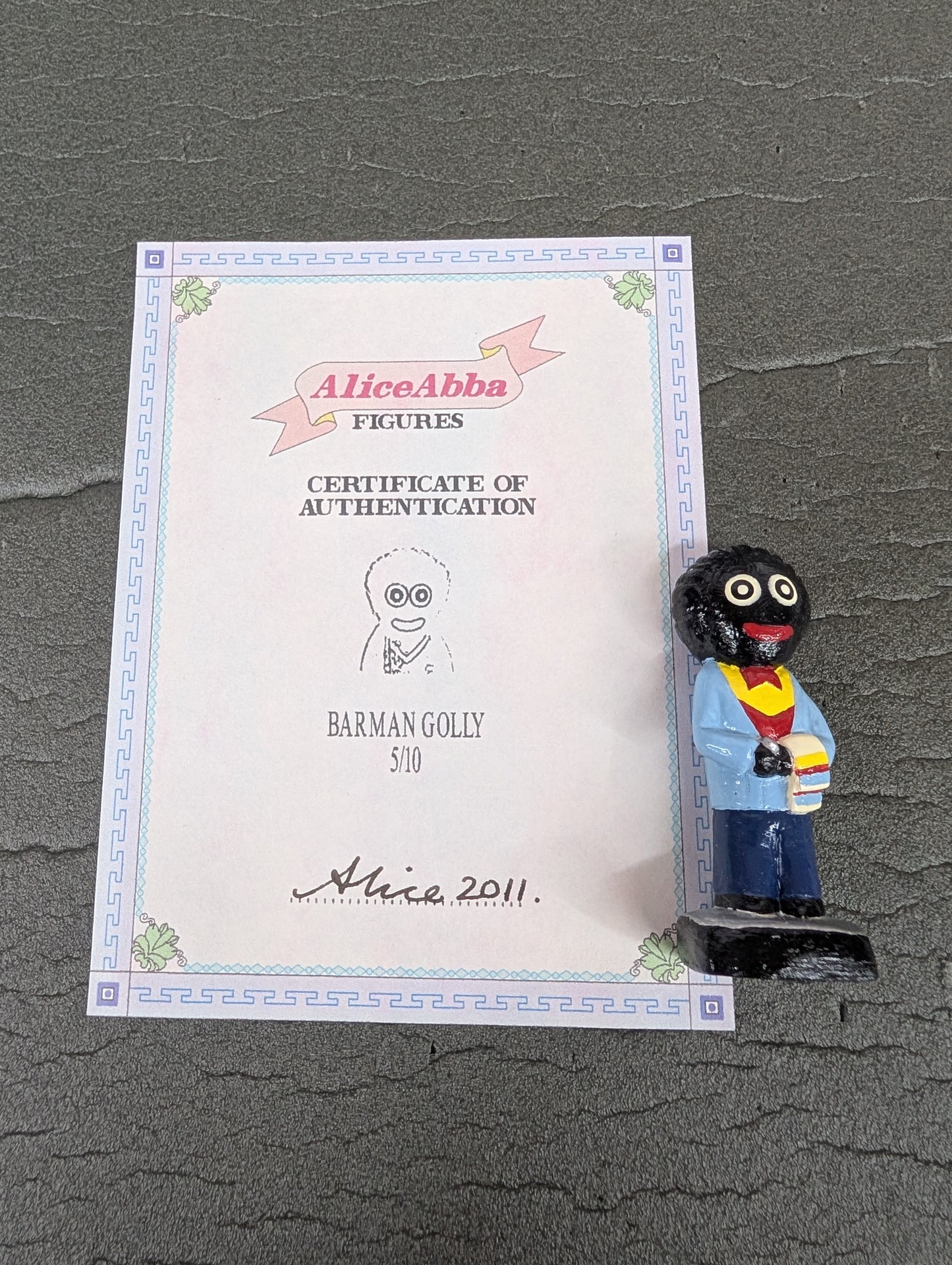 Alice Abba Barman Golly 5/10 Signed with Cert
