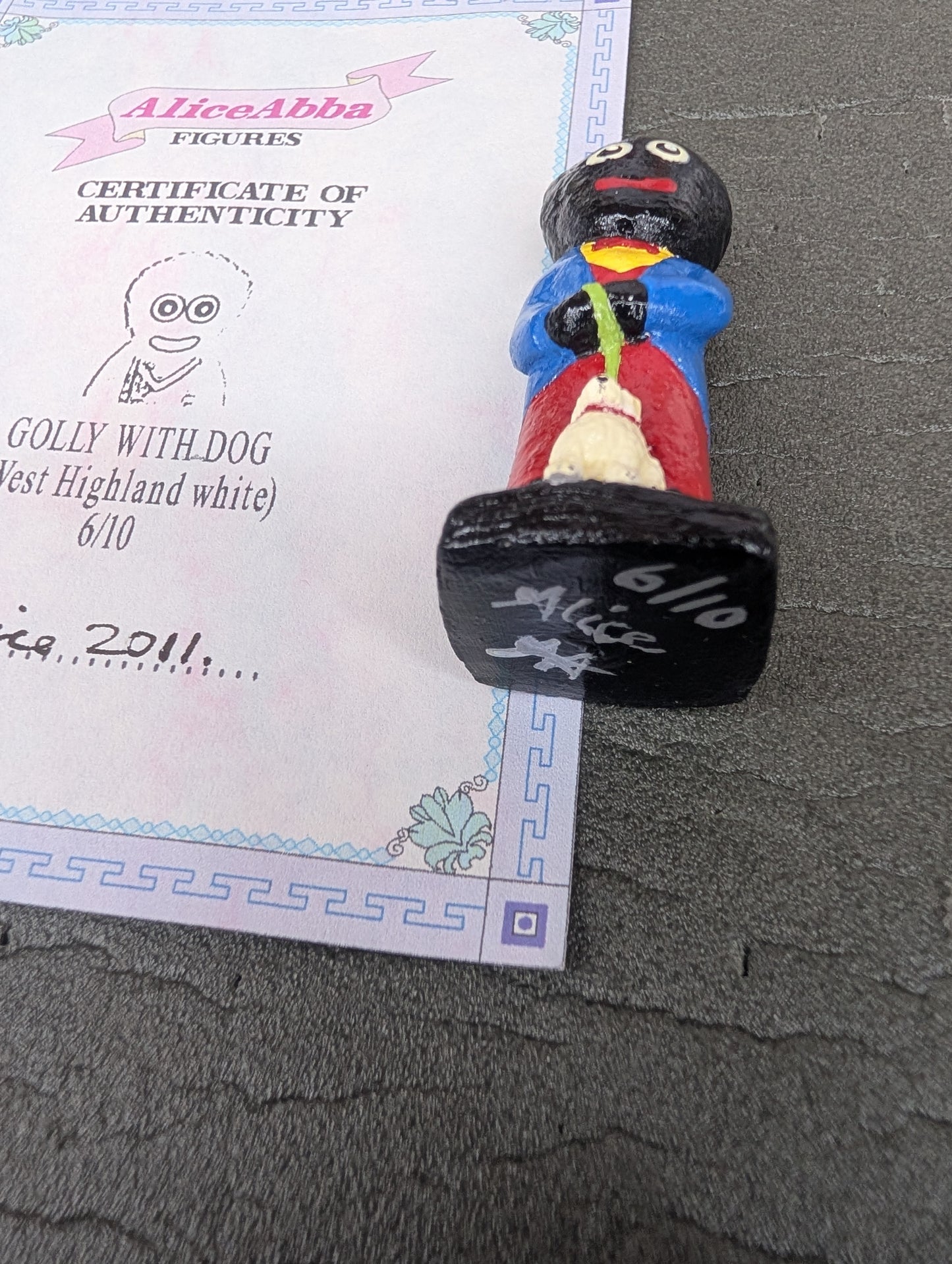 Alice Abba Golly with Dog 6/10 Signed with Cert