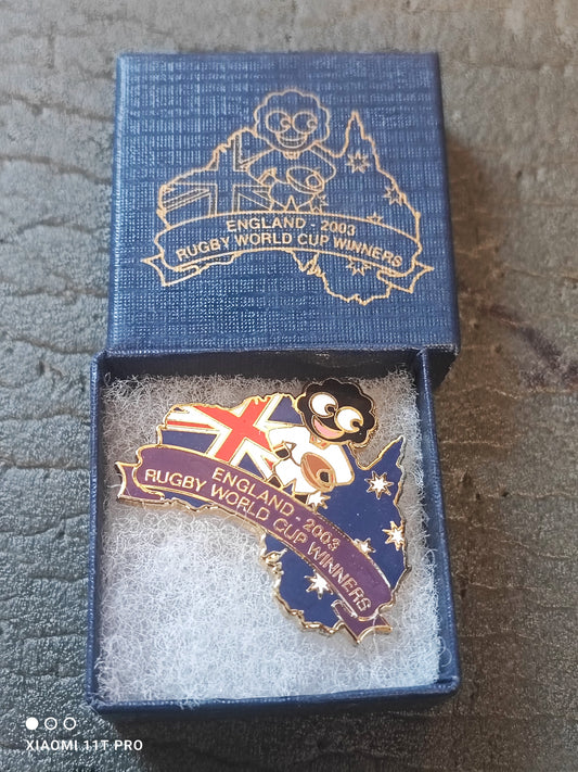 2003 Rugby World Cup Winners Badge Boxed