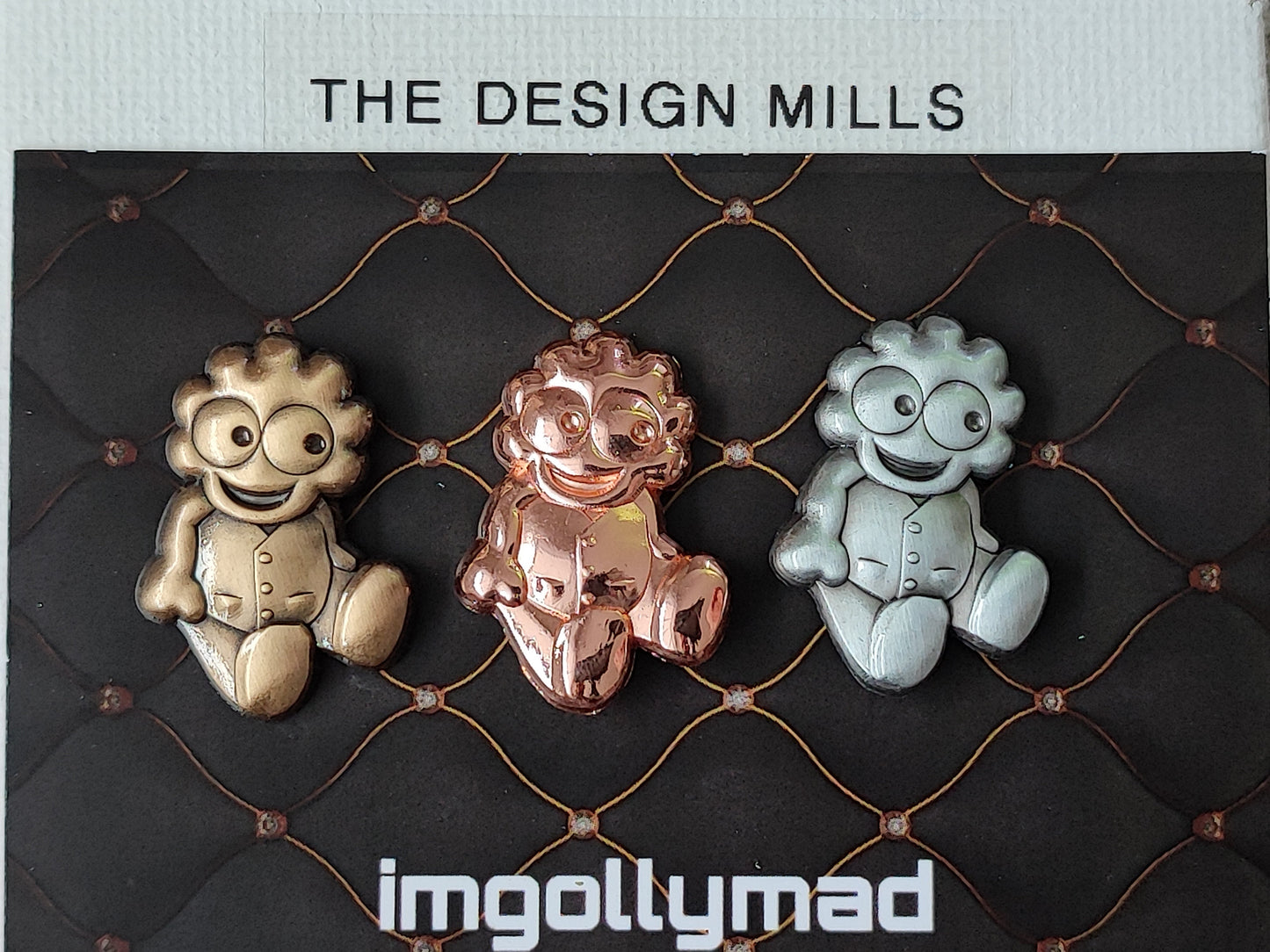 3D Golly Trio of Badges image - GollyBadges.com