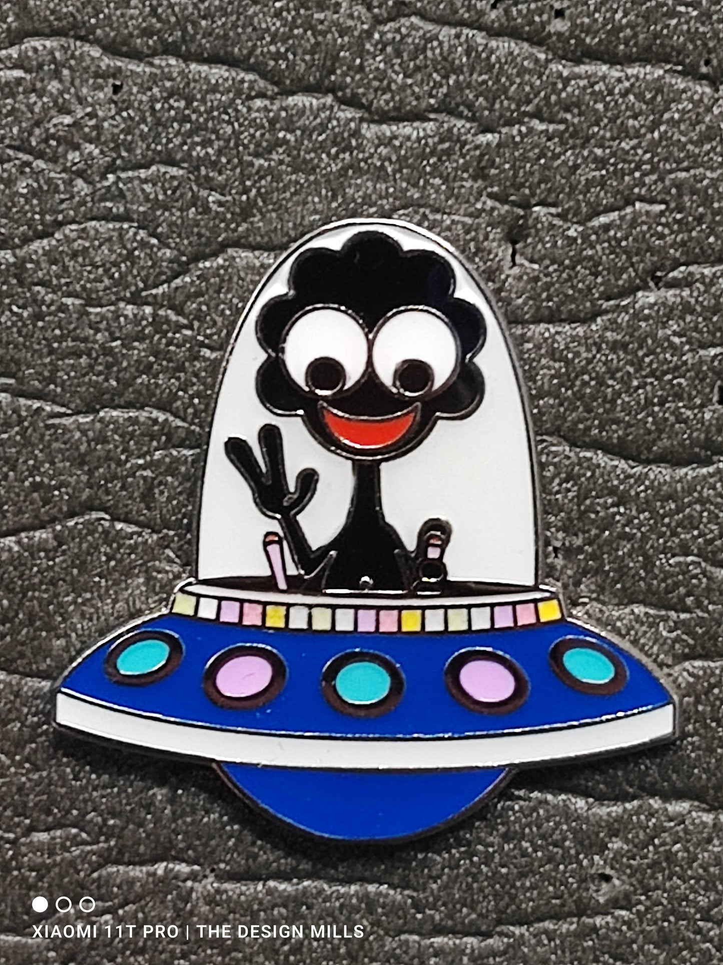 Alien in Blue Spaceship