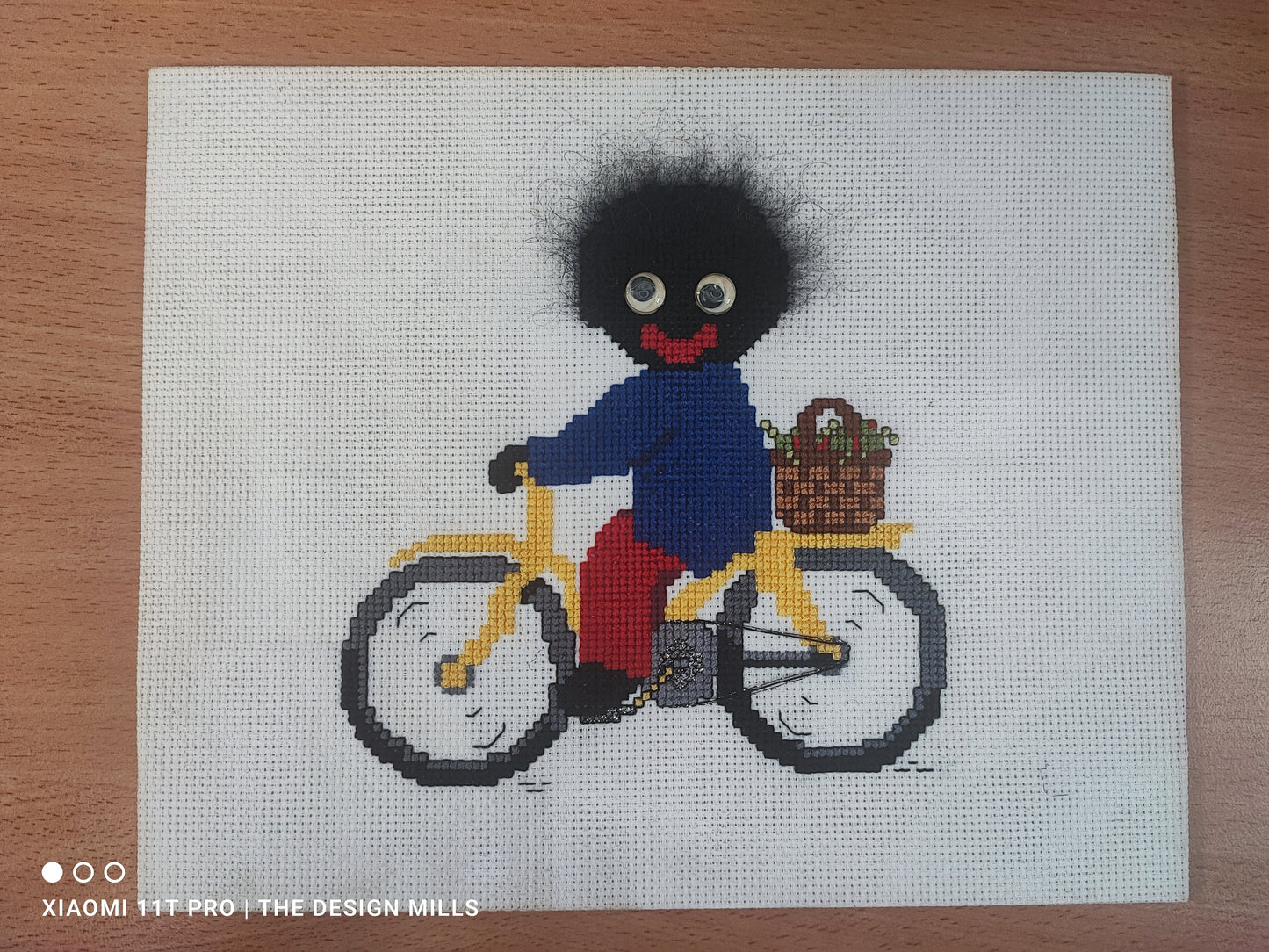 Cyclist Golly Cross Stitch