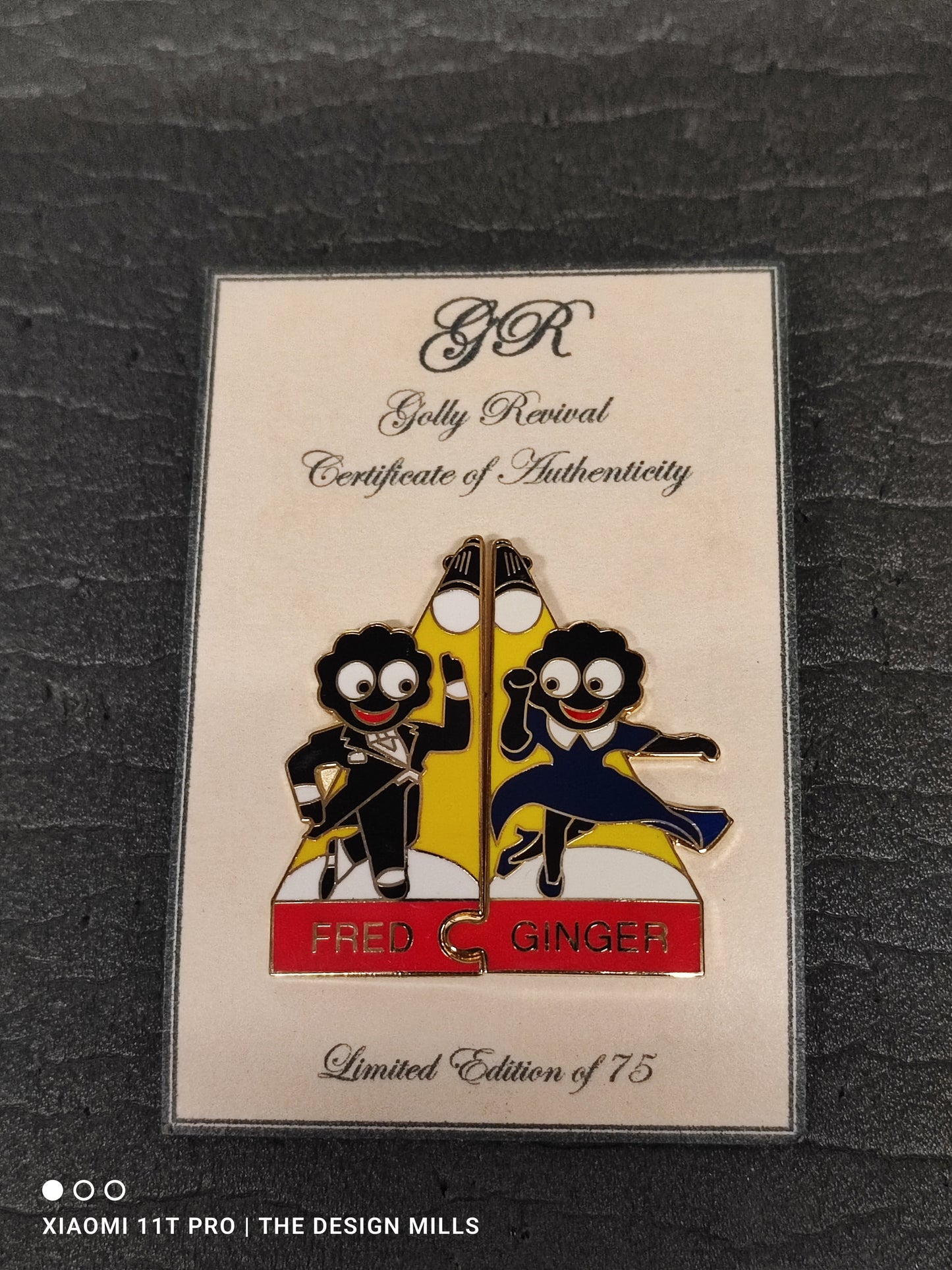 Fred and Ginger Duo of Badges by Golly Revival