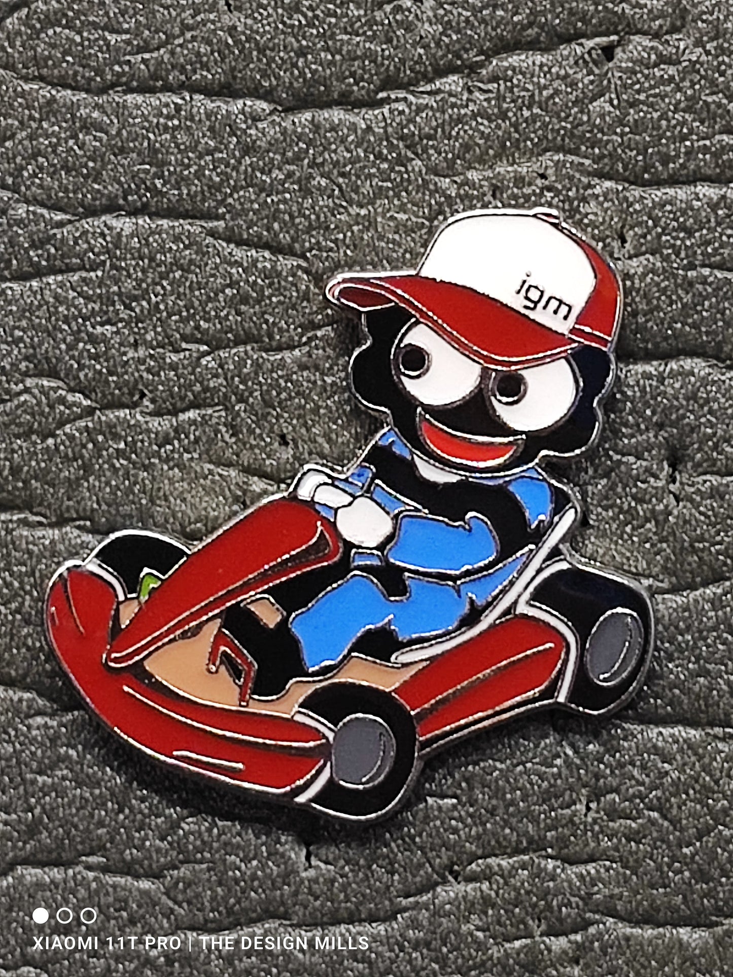 GoKart Red with Silver Base Metal