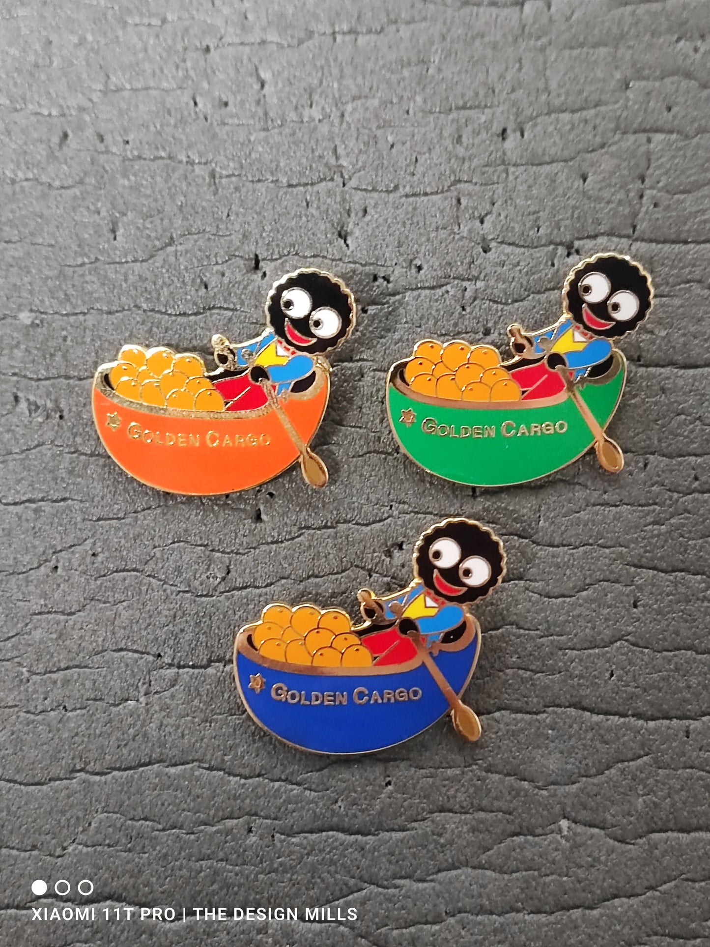 Golden Cargo Trio of Badges