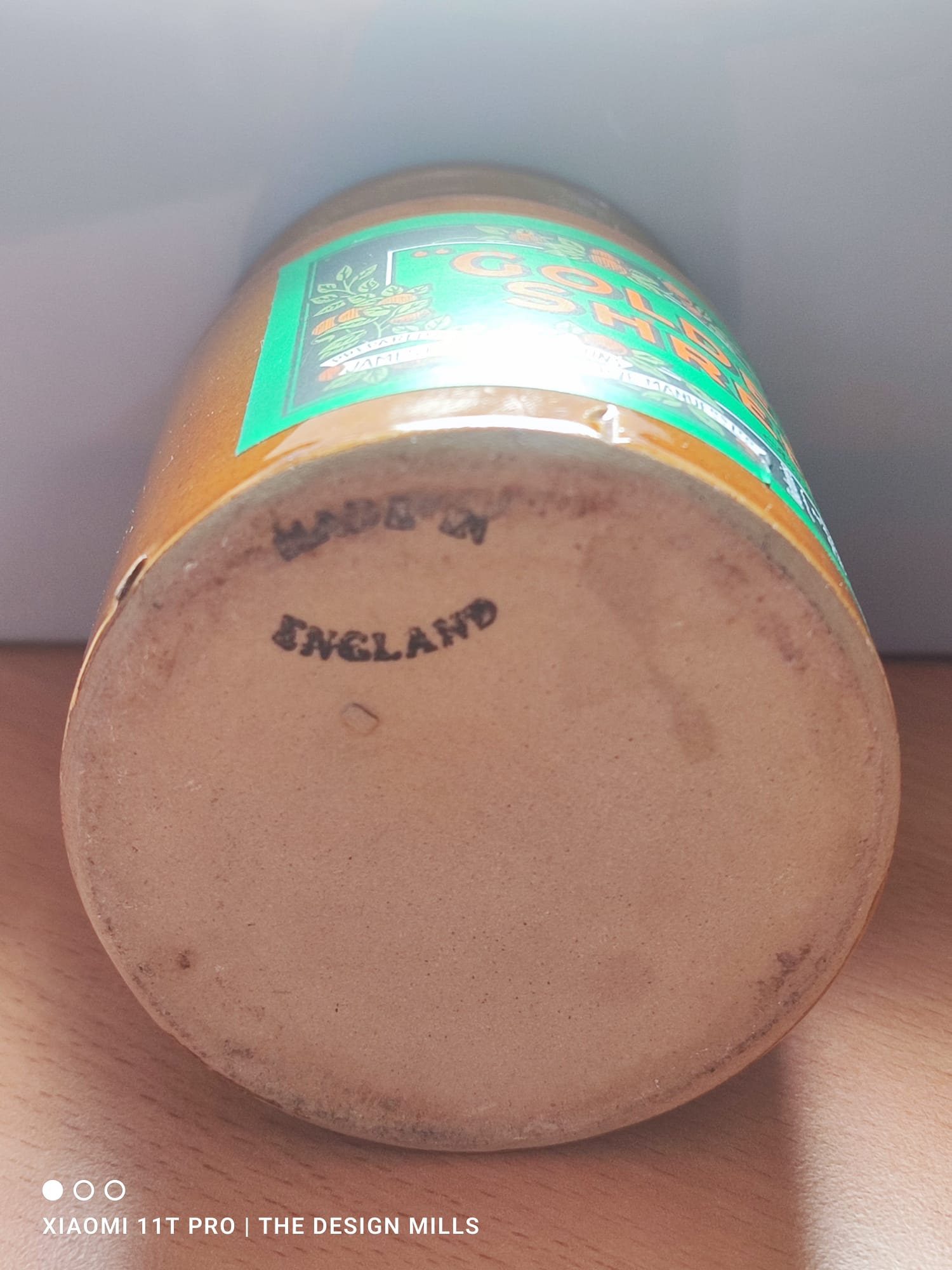 Golden Shred Jar with Label image - GollyBadges.com
