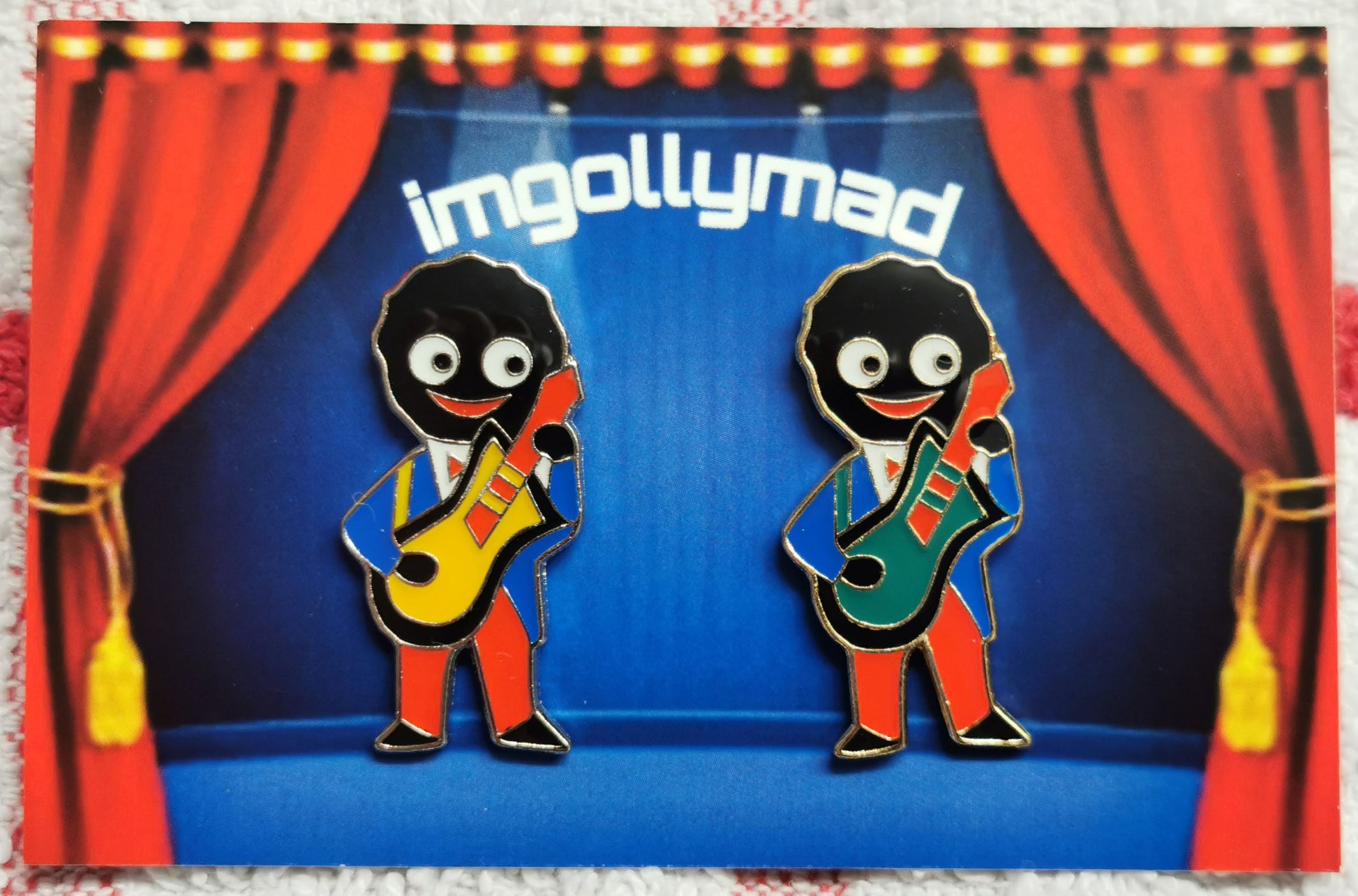 Guitarist Duo Pair of Badges image - GollyBadges.com